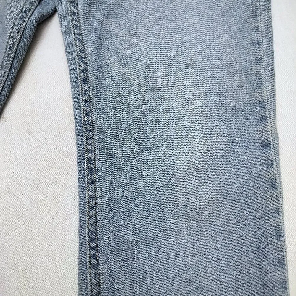 HOLLISTER Distressed Jeans Slim Straight Epic Flex Light Wash Denim Mens 30 x 32